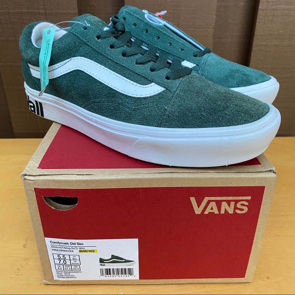 Vans Comfycush Old Skool Distort Green/True White